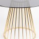 WHITE LABEL LIVING Floris spisebord, rundt - glass og gullfarget metall (104)