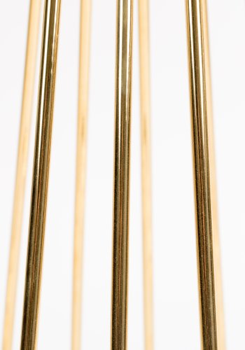 WHITE LABEL LIVING Floris spisebord, rundt - glass og gullfarget metall (104)