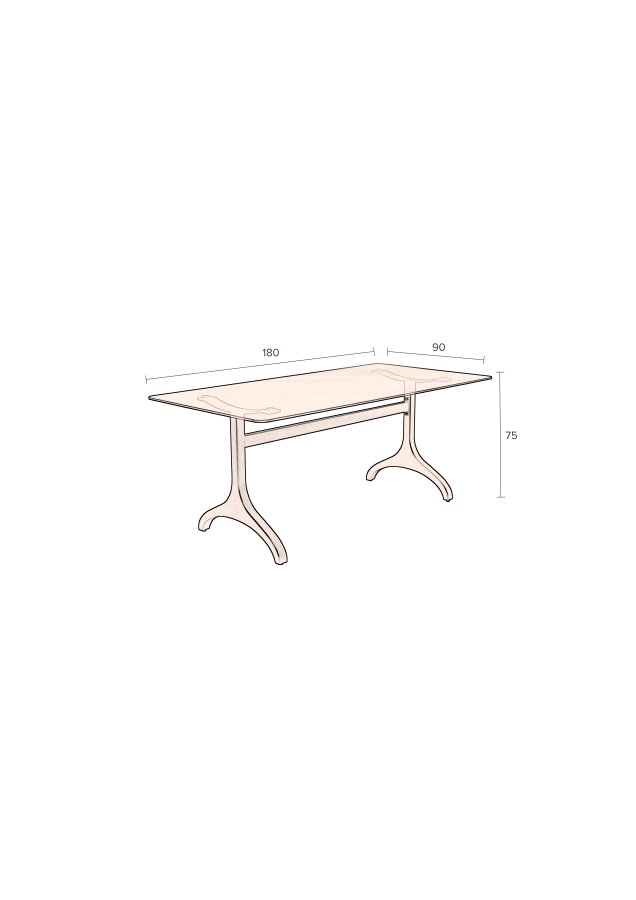 Dutchbone-bord Sansa 180x90