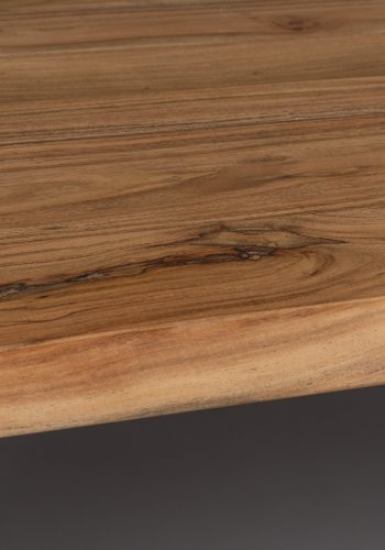 DUTCHBONE Aka Esstisch, rechteckig - braunes Akazienholz und schwarzes Eisen (180x90