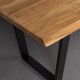DUTCHBONE Aka Esstisch, rechteckig - braunes Akazienholz und schwarzes Eisen (180x90