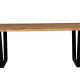 DUTCHBONE Aka Esstisch, rechteckig – braunes Akazienholz und schwarzes Eisen (200x90)