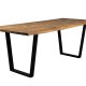 DUTCHBONE Aka Esstisch, rechteckig – braunes Akazienholz und schwarzes Eisen (200x90)