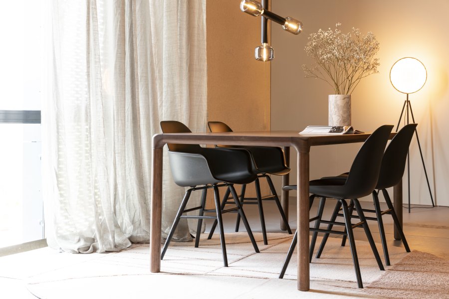 ZUIVER Storm spisebord, rektangulrt - valnttfarget askefiner og asketre (180x90)