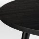 WHITE LABEL LIVING Mo spisebord, rundt - svart teak og metall (110)