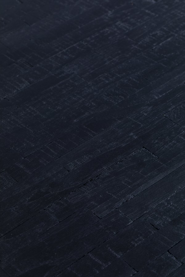 WHITE LABEL LIVING Mo spisebord, rundt - svart teak og metall (110)