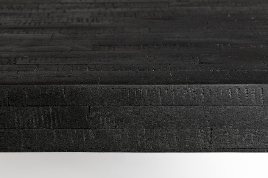 WHITE LABEL LIVING Suri spisebord, rektangulrt - svart teak og metall (160X78)