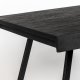 WHITE LABEL LIVING Suri spisebord, rektangulrt - svart teak og metall (200X90)