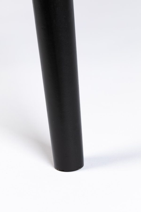 WHITE LABEL LIVING Fabio spisebord, rundt - svart eikefiner og eiketre (100)