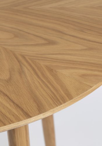 WHITE LABEL LIVING Fabio spisebord, rundt - naturlig eikefiner og eiketre (120)