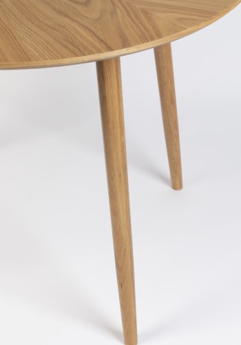 WHITE LABEL LIVING Fabio spisebord, rundt - naturlig eikefiner og eiketre (120)