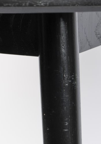 WHITE LABEL LIVING Fabio spisebord, rundt - svart eikefiner og eiketre (120)