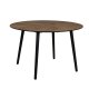DUTCHBONE Clover Esstisch, rund – brauner Walnussbaum und schwarzes Gummibaumholz (120)