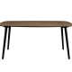 DUTCHBONE Clover Esstisch, rechteckig – brauner Nussbaum und schwarzes Gummibaumholz (165x90)