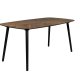 DUTCHBONE Clover Esstisch, rechteckig – brauner Nussbaum und schwarzes Gummibaumholz (165x90)