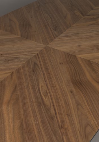 DUTCHBONE Clover Esstisch, rechteckig – brauner Nussbaum und schwarzes Gummibaumholz (165x90)