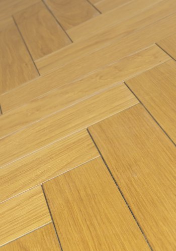 DUTCHBONE Class spisebord, fiskebein, rektangulrt - naturlig tre og sort stl (220X90)