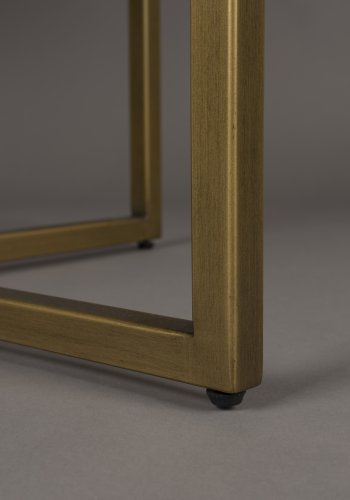 DUTCHBONE Class Esstisch, Fischgrätmuster, rund – schwarzes Holz und schwarzer Stahl (120)