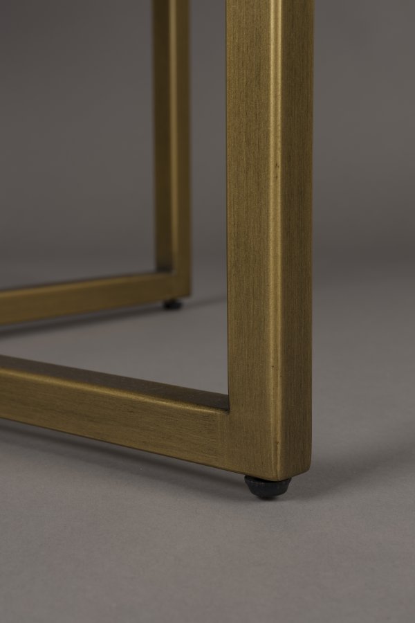 DUTCHBONE Class Esstisch, Fischgrätmuster, rund – schwarzes Holz und schwarzer Stahl (120)