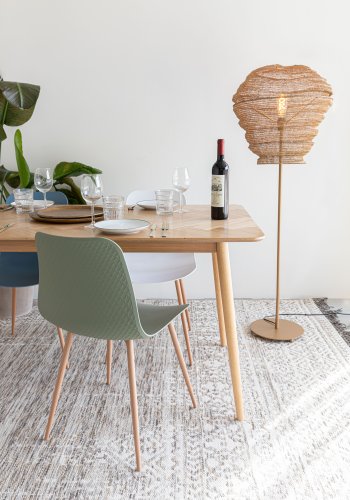 WHITE LABEL LIVING Fabio spisebord, rektangulrt - naturlig eikefiner og eiketre (180X90)