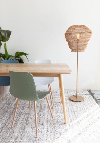 WHITE LABEL LIVING Fabio spisebord, rektangulrt - naturlig eikefiner og eiketre (180X90)