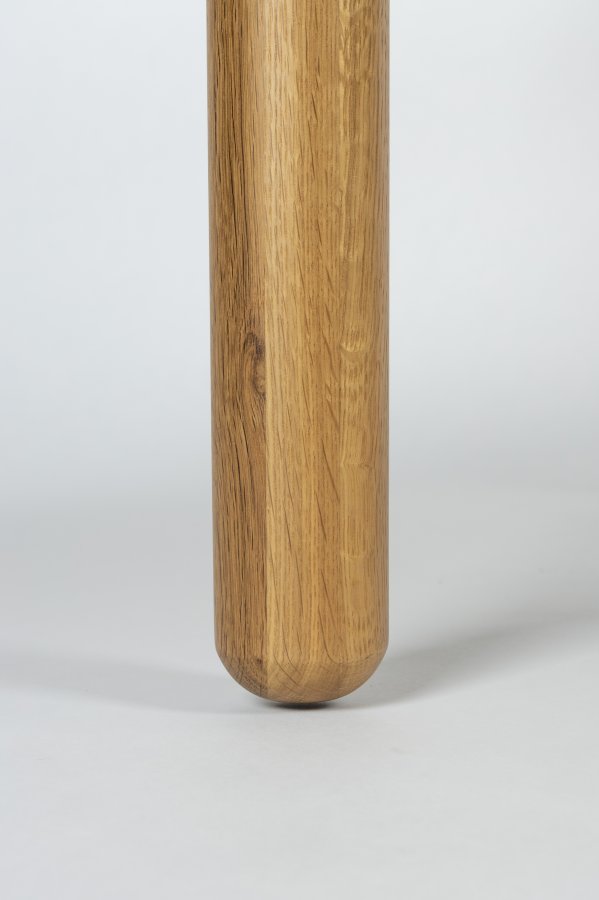 ZUIVER Storm spisebord, rundt - naturlig eikefiner og eik (128)