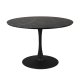 WHITE LABEL LIVING Maru spisebord, rundt - svart MDF og metall (110)