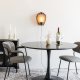 WHITE LABEL LIVING Maru spisebord, rundt - svart MDF og metall (110)