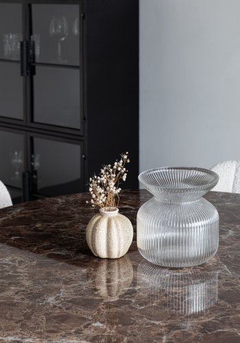 WHITE LABEL LIVING Maru spisebord, rundt - svart MDF og metall (110)