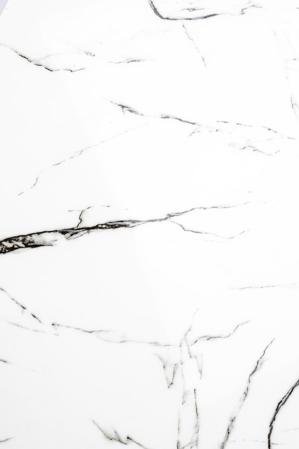 WHITE LABEL LIVING Maru spisebord, rundt - hvit MDF og metall (110)