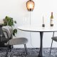 WHITE LABEL LIVING Maru spisebord, rundt - hvit MDF og metall (110)