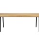 ZUIVER Harvest spisebord, rektangulrt - naturlig eikefiner og svart jern (220x90)