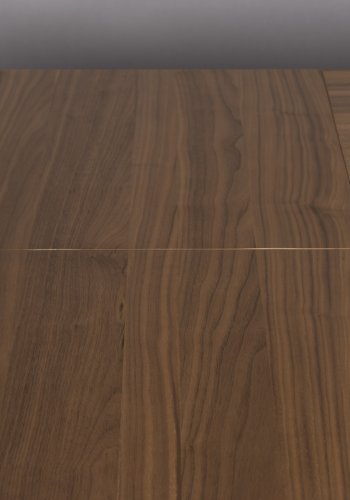 DUTCHBONE Barlet spisebord, med tilleggsplate - brun valnttfinish og brunt gummitre (200/240x90)