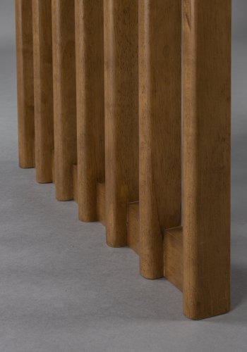 DUTCHBONE Barlet spisebord, med tilleggsplate - brun valnttfinish og brunt gummitre (200/240x90)