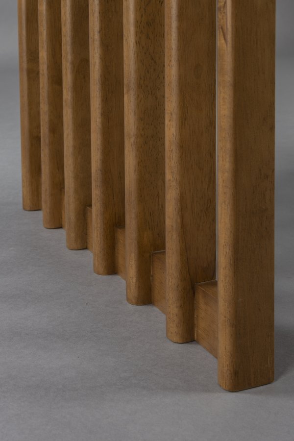 DUTCHBONE Barlet spisebord, med tilleggsplate - brun valnttfinish og brunt gummitre (200/240x90)
