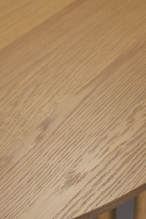 DUTCHBONE Barlet Esstisch, mit Einlegeplatte – natürliches Eichenfurnier und natürliches Gummibaumholz (200/240x90)