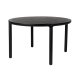 ZUIVER Storm spisebord, rundt - svart ask finér og gummitre (128)