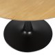 WHITE LABEL LIVING Raku spisebord, rundt - naturlig eikefiner og svart metall (110)