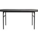 WHITE LABEL LIVING Marcio spisebord, ovalt - svart MDF og metall (180x80)