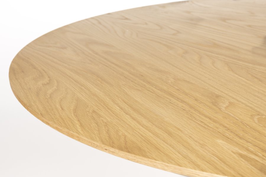 ZUIVER Lotus spisebord, rundt - naturlig eikefiner og akasietre (120)