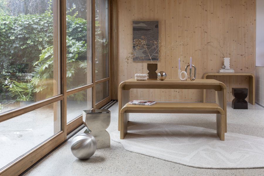 ZUIVER Brave spisebord, rektangulrt - naturlig eikefiner og gummitre (160x80)