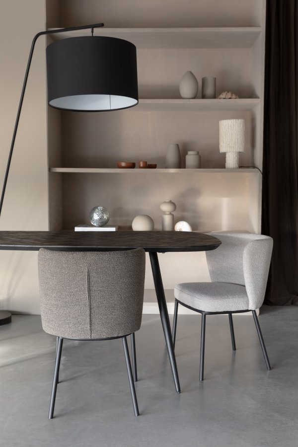 WHITE LABEL LIVING Webster spisebord, rektangulrt - brun gjenvunnet teak og jern (180x90)