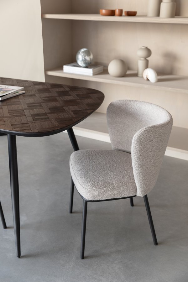 WHITE LABEL LIVING Webster spisebord, rektangulrt - brun gjenvunnet teak og jern (180x90)