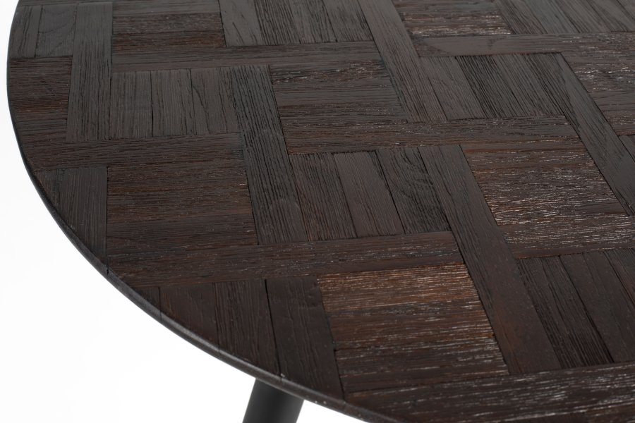 WHITE LABEL LIVING Webster spisebord - brun gjenvunnet teak og jern (111x108)