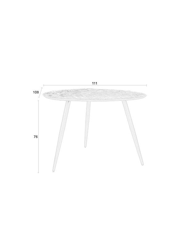 WHITE LABEL LIVING Webster spisebord - brun gjenvunnet teak og jern (111x108)