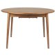 ZUIVER Twist spisebord, med uttrekk, rund - brun valntt finish (120)