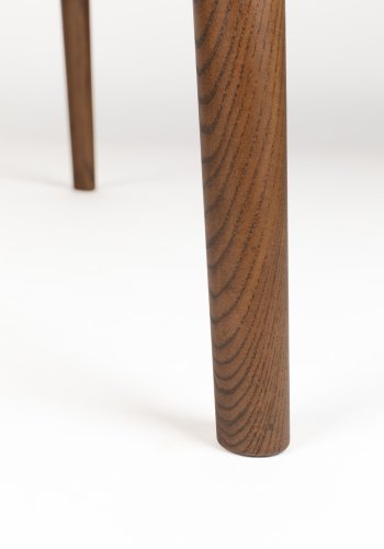 ZUIVER Twist spisebord, med uttrekk, rund - brun valntt finish (120)