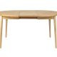 ZUIVER Twist spisebord, m. uttrekkbar, rund - naturlig eikefiner (120)