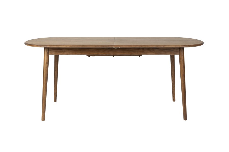 ZUIVER Twist spisebord, m. uttrekkbar, oval - brun valnttfinish (240x90)