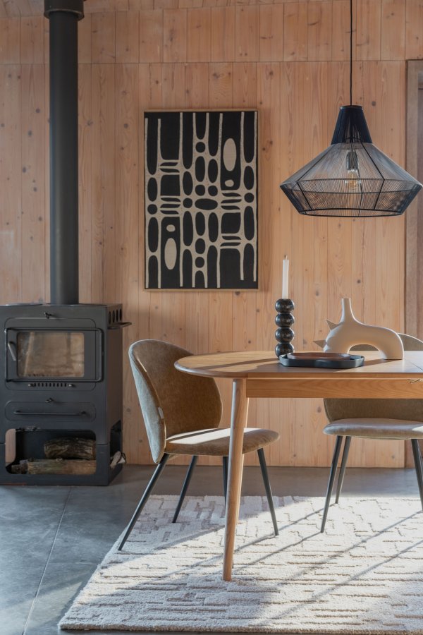 ZUIVER Twist spisebord, m. uttrekkbar, oval - naturlig eikefiner (240x90)